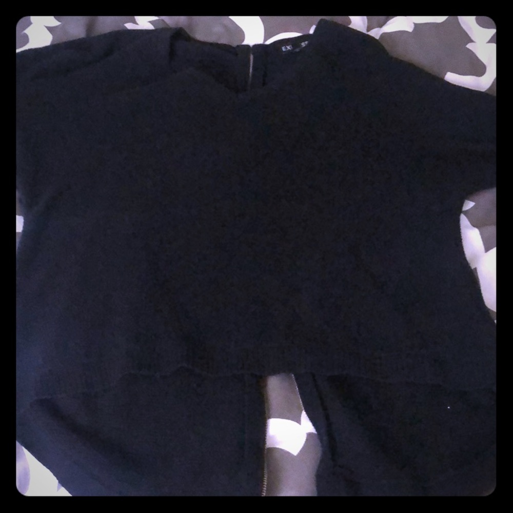 Express zip back sweater
